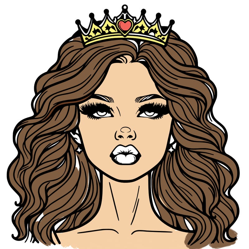 glinda realistic with lips and crown