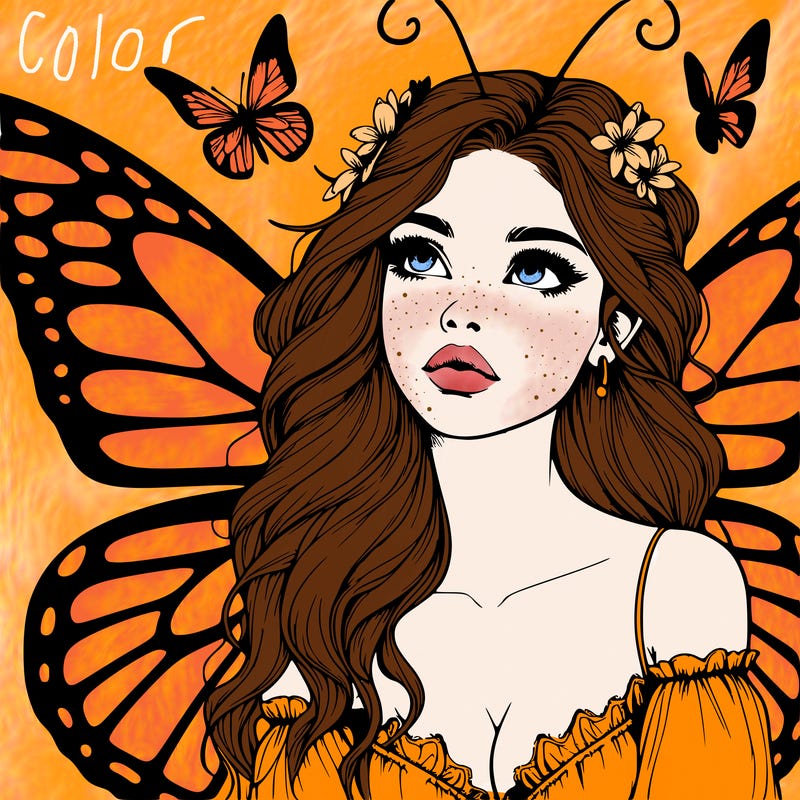 butterfly fairy realistic girl
