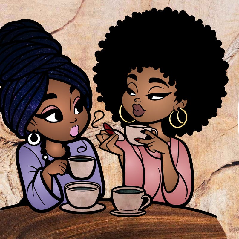 black women drinking tea
