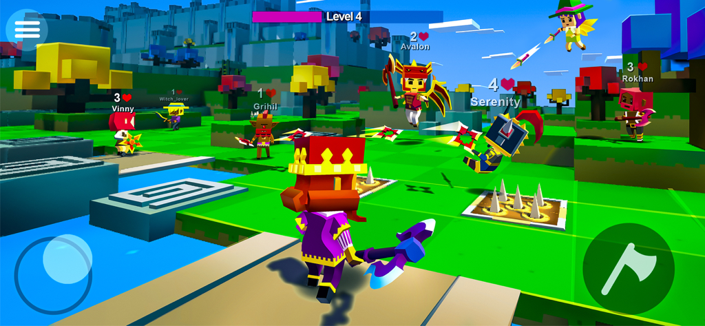 AXES.io – Battle Royale Game - Stylized characters battling in a vibrant AXES.io 3D arena gameplay