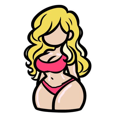 curvy woman with hair