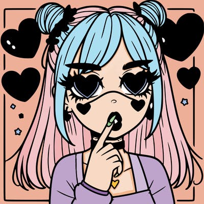 aesthetic heart girl