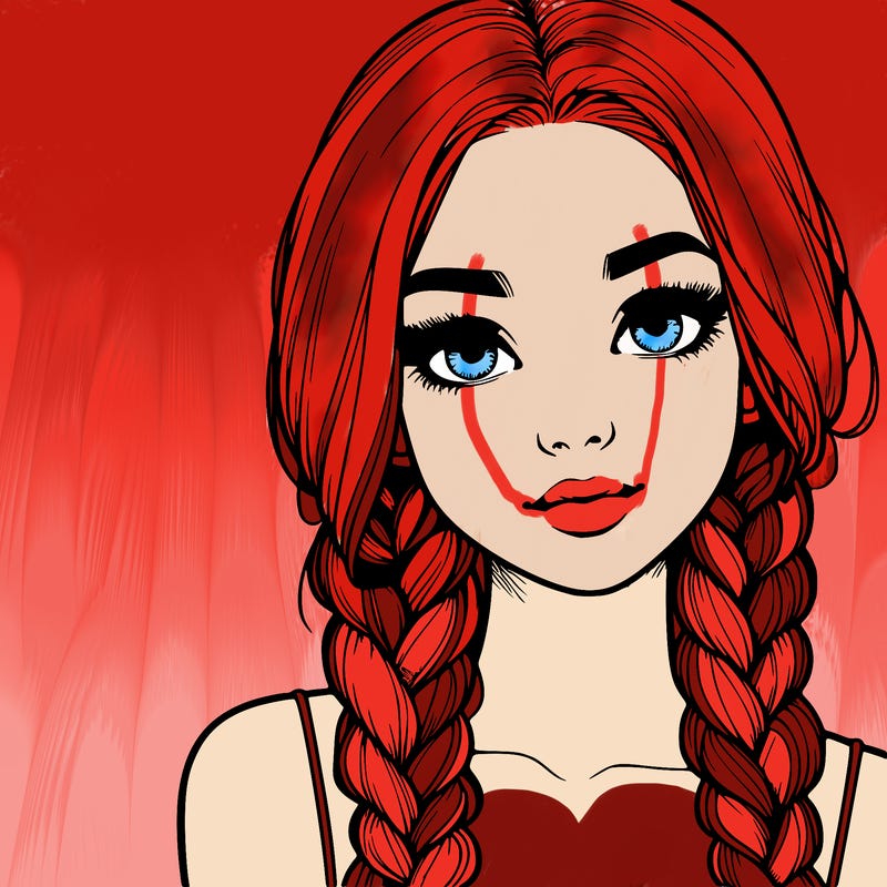 realistic girl with braids