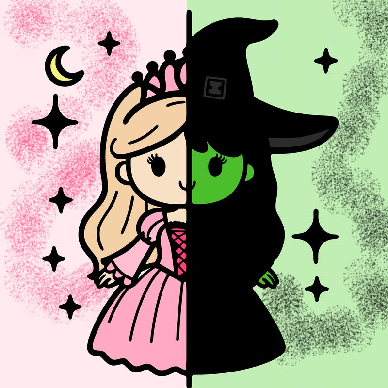 split princess and witch
