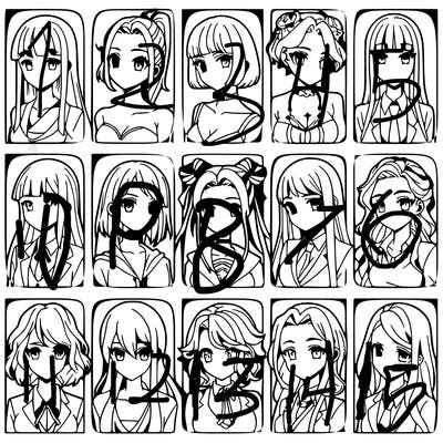girls that look diffrent anime