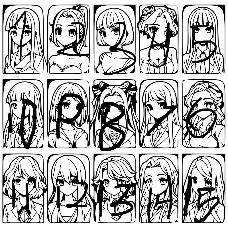 girls that look diffrent anime