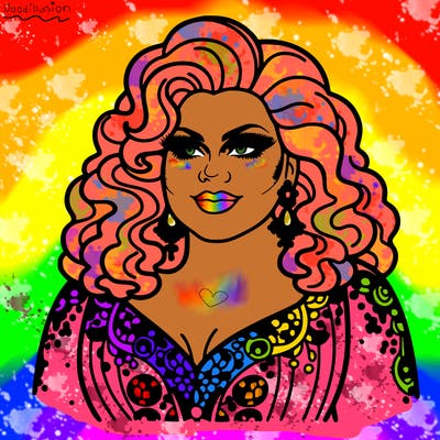 realistic plus size drag queen