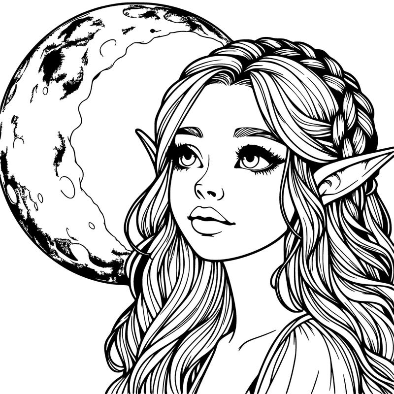 realistic moon elf