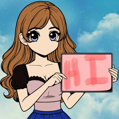 realistic pretty girl holding blank sign