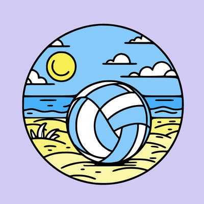 volleyball on a beach