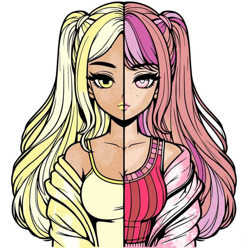 realistic girl split