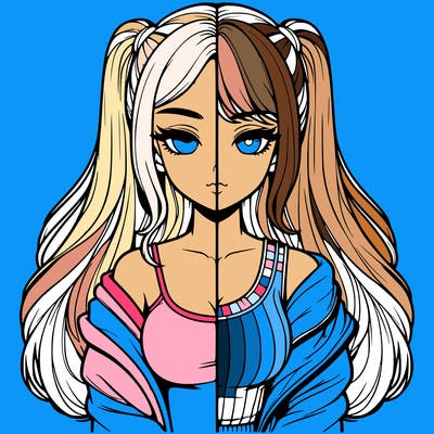 realistic girl split