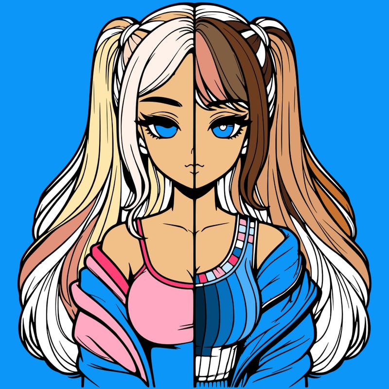 realistic girl split