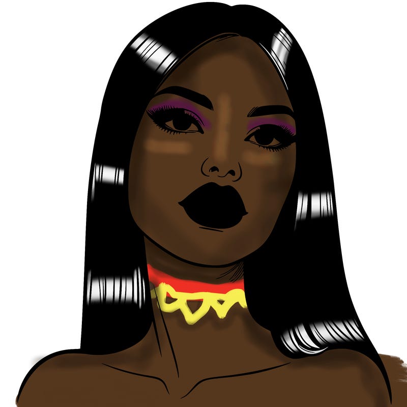 realistic woman with full lips