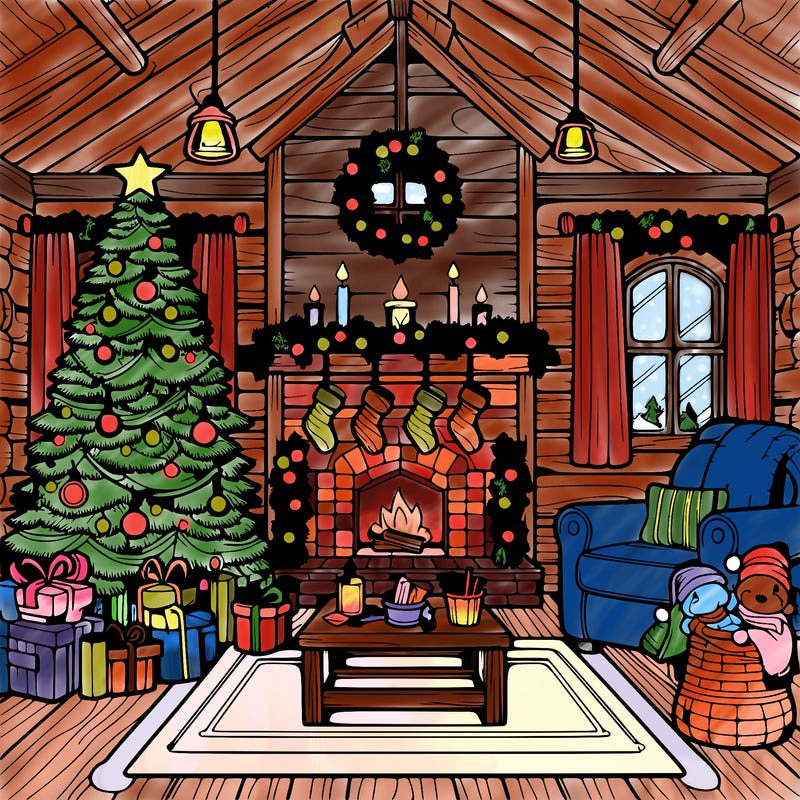 christmas house interior