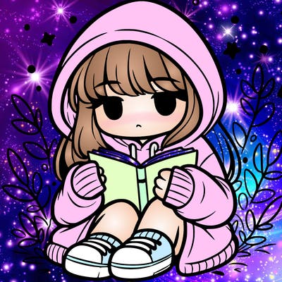 girl in oversized hoodie reading a book