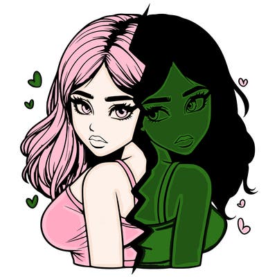 realistic girl split