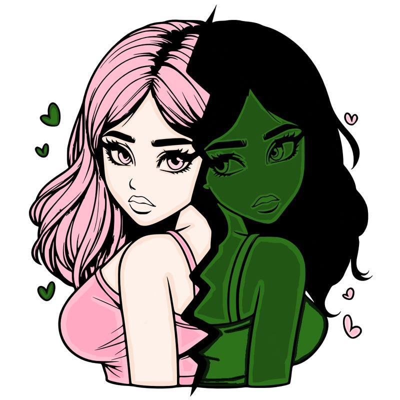 realistic girl split