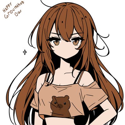 a cool anime girl with a crop top with long hair
