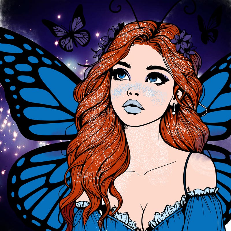 butterfly fairy realistic girl