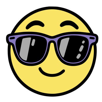 emoji with sunglasses