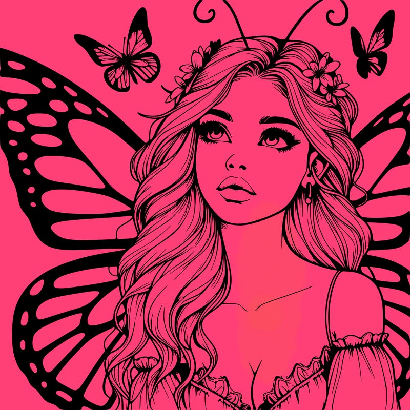 butterfly fairy realistic girl