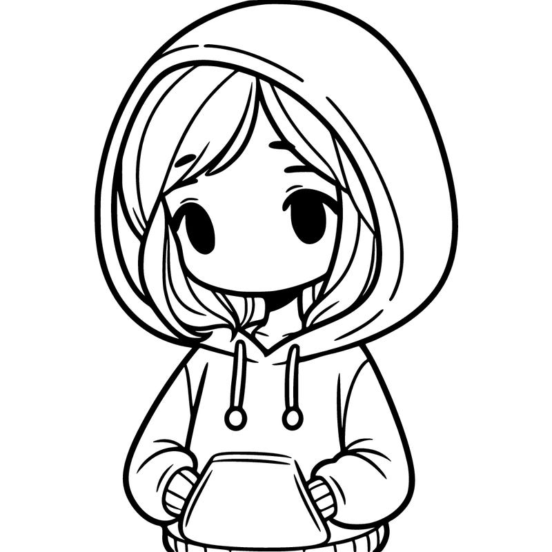 girl in a hoodie