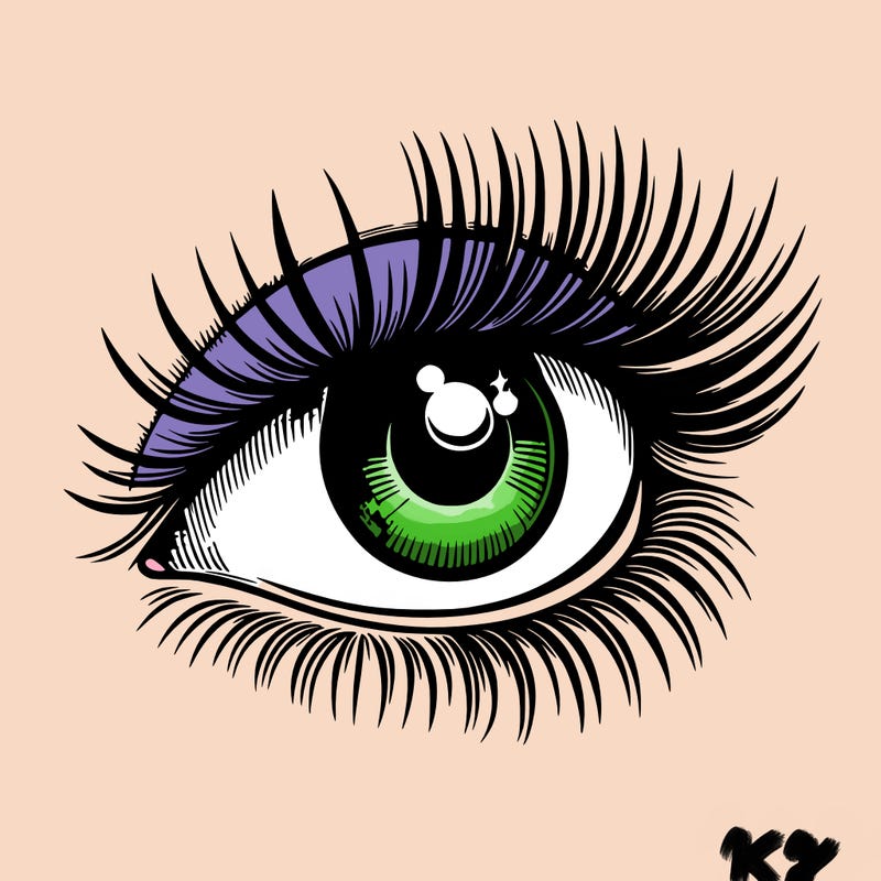 realistic eye long eylashes