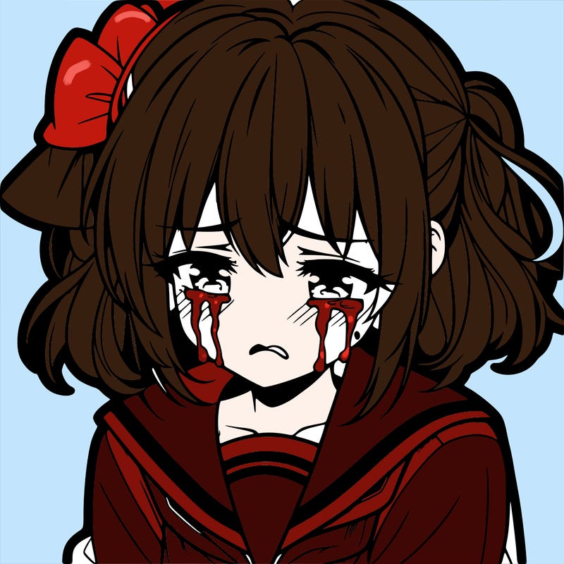 anime girl crying
