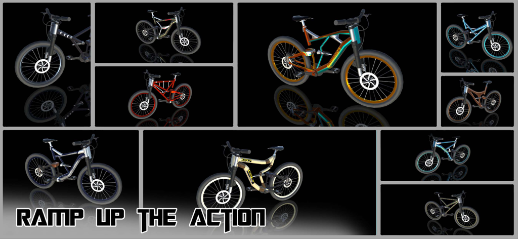 Bicycle Stunts: BMX Bike Games - A variety of customizable 3D mountain bikes in different colors from Bicycle Stunts BMX Bike Games