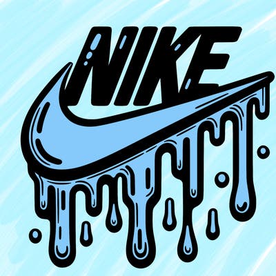 dripping nike logo