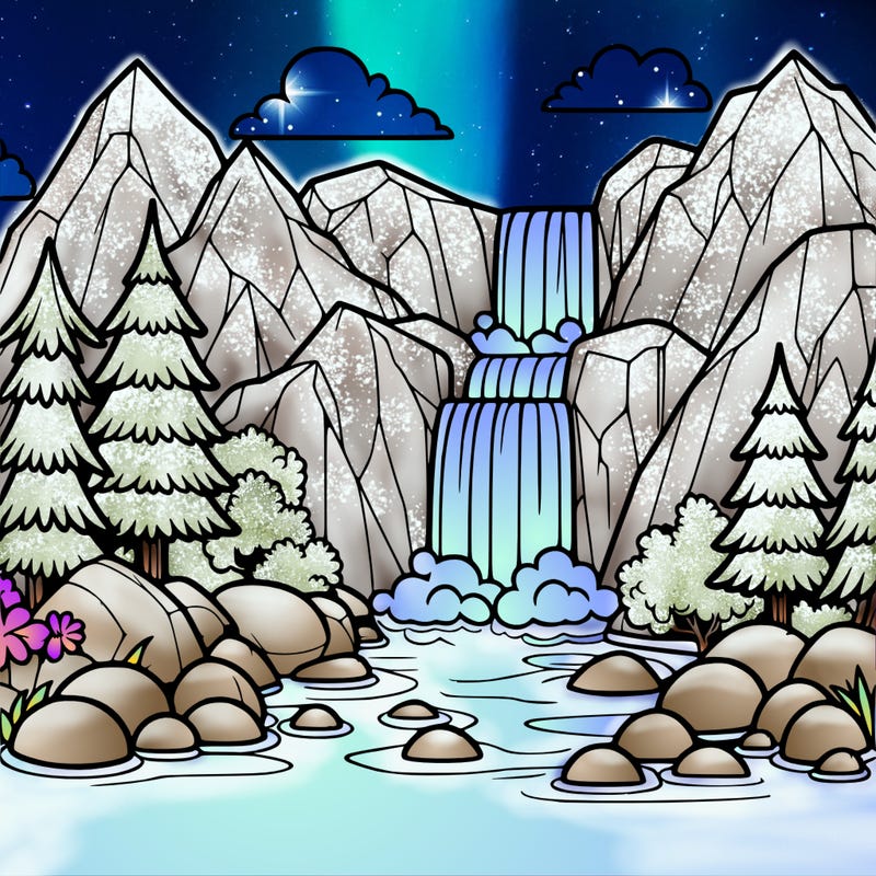 waterfall in mountain
