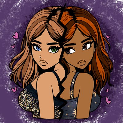 realistic girl split