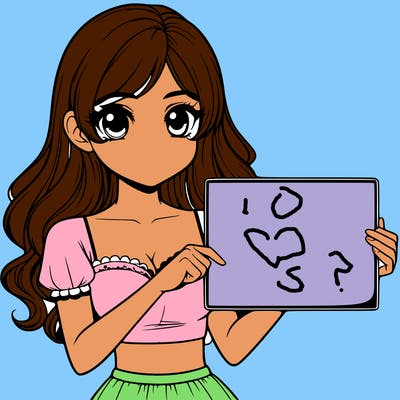 realistic pretty girl holding blank sign