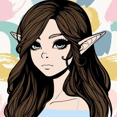 elf girl realistic dark fantasy