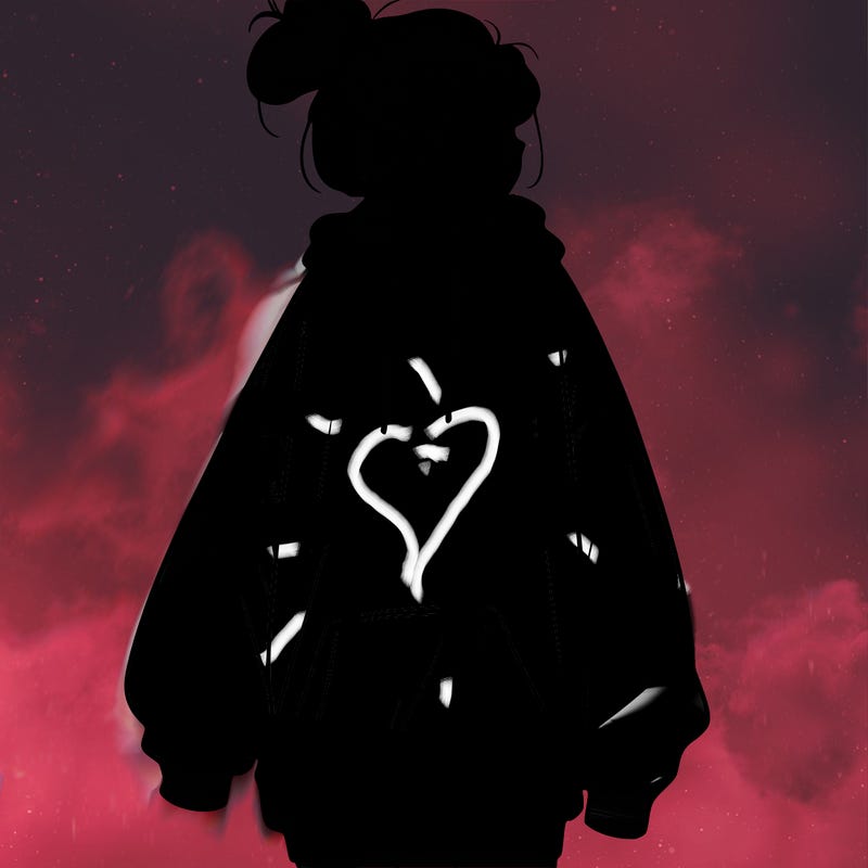 realistic girl with a oversized sweatshirt on and a bun