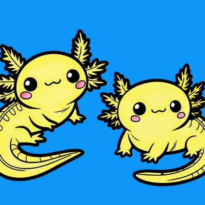 cute axolotls