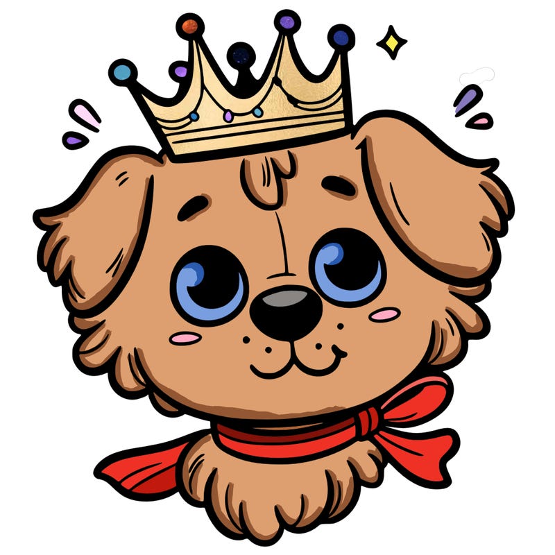 dog with crown