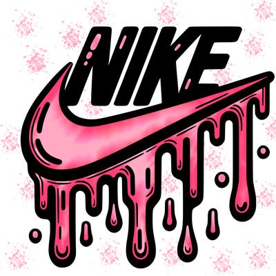 dripping nike logo