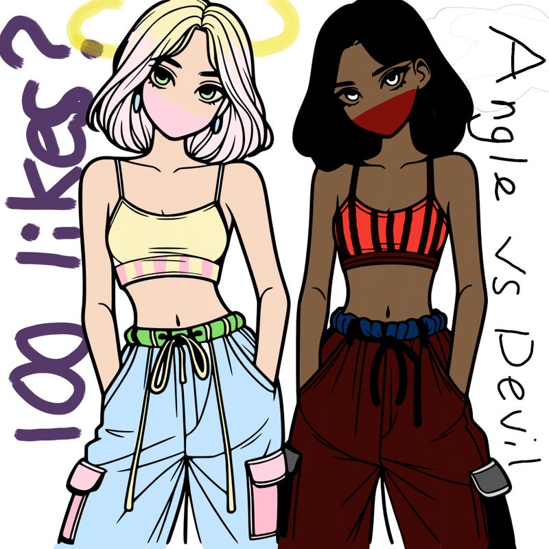 two girls with crop top with baggy pants