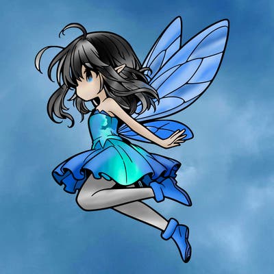 manga fairy flying