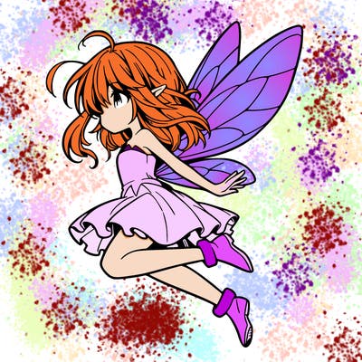 manga fairy flying