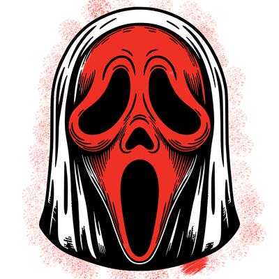 detailed ghostface mask