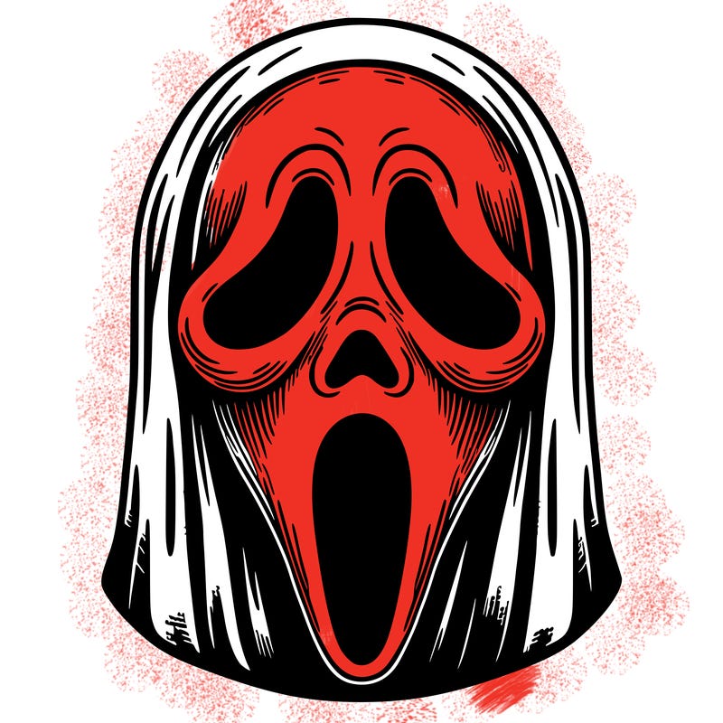 detailed ghostface mask