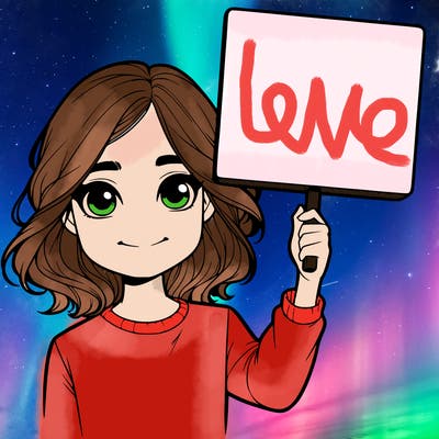 realistic girl holding up a sign