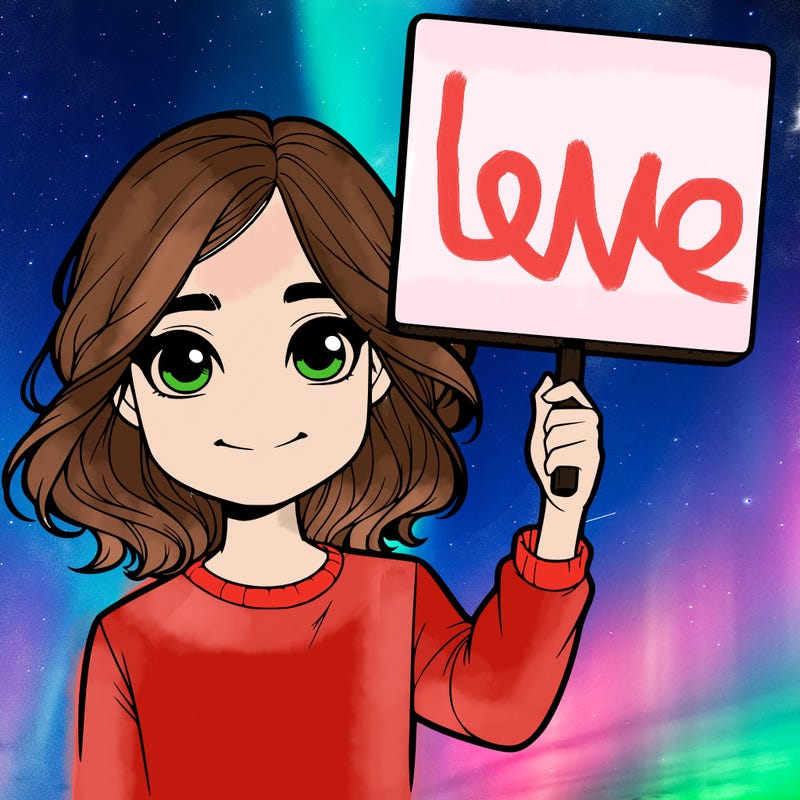 realistic girl holding up a sign