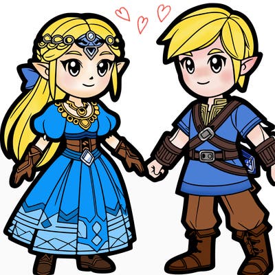 zelda and link