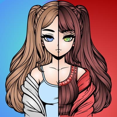 realistic girl split