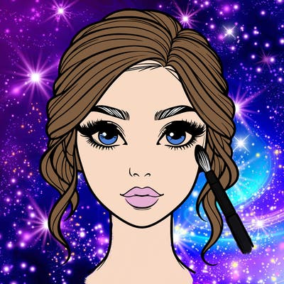 realistic person with makeup