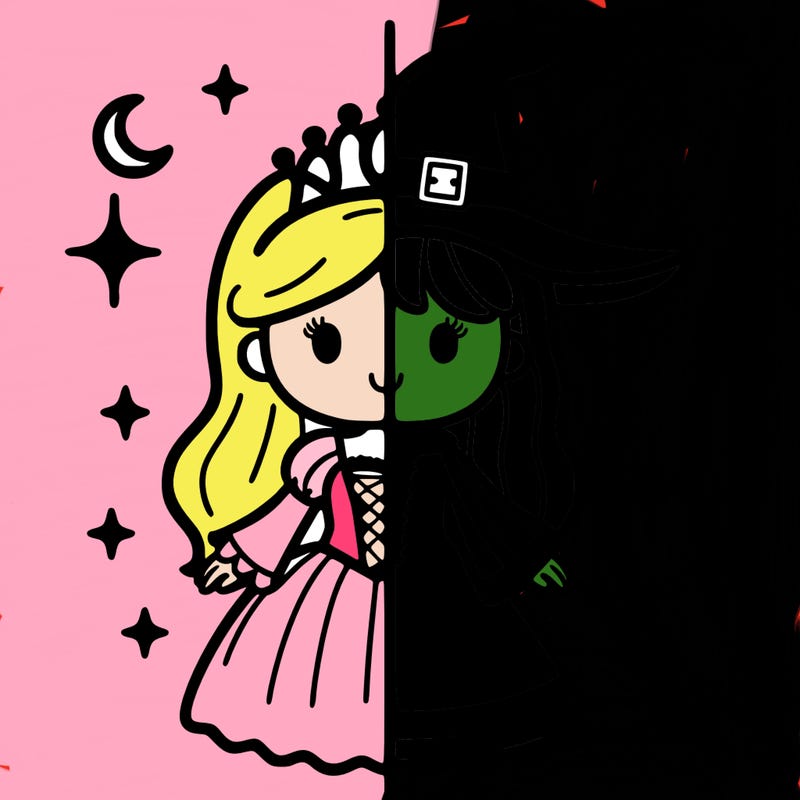 split princess and witch